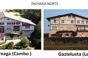 Villa Arnaga (Campo) y Gaztelueta (Leioa) - fachada Norte